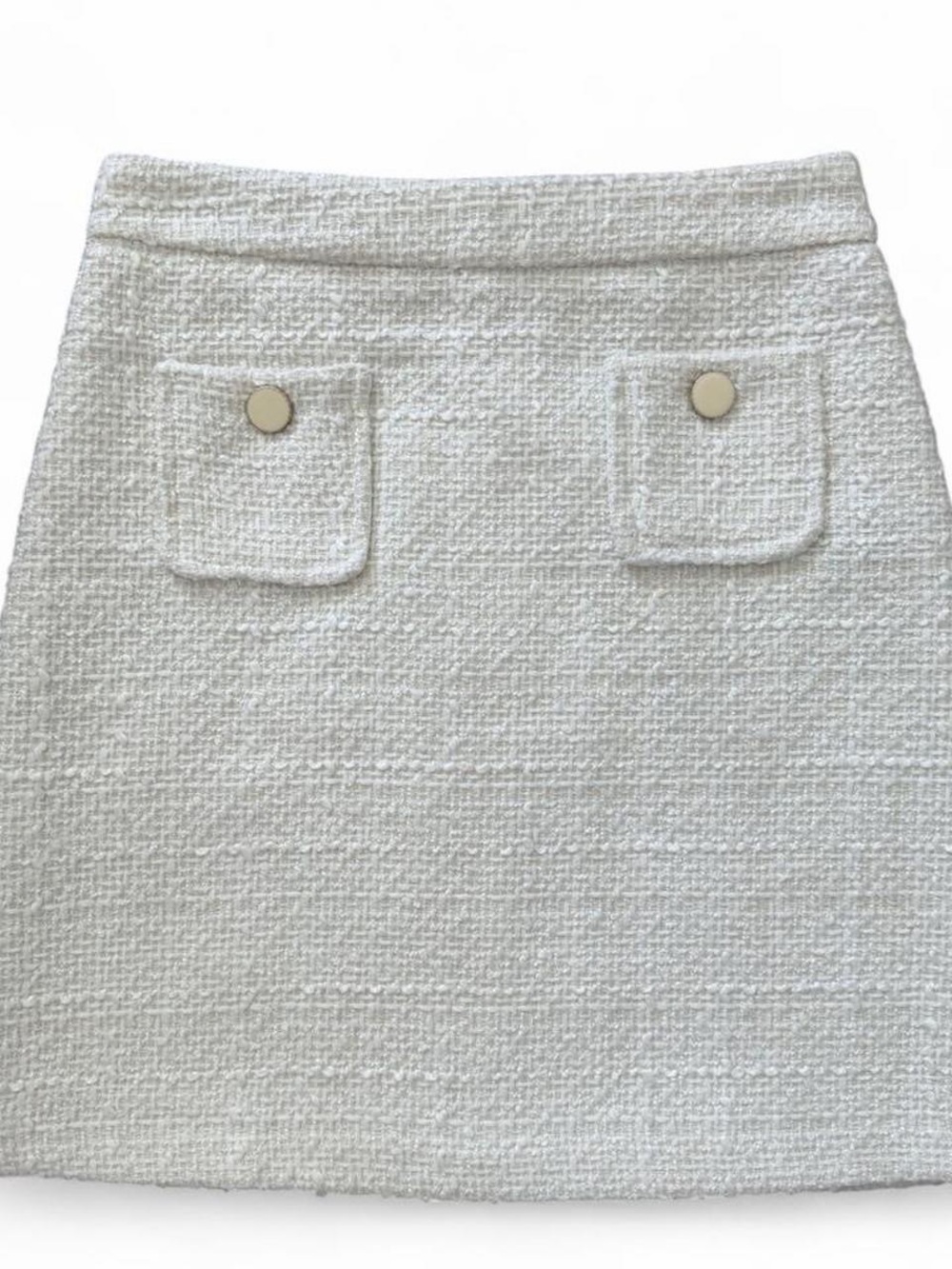 Maison D'amélie Tweed Skirt with Gold Buttons